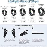 Smart Ring Health Tracker, anillo de seguimiento de sueño con frecuencia cardíaca, anillo de fitness impermeable para monitoreo de actividad/pasos/distancia/calorías, gestos en el aire, batería de hasta 7 días, para iOS Android - details 4