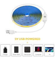 Tira De LED COB USB Con Sensor De Toque Y Regulación De Brillo 5V 320LEDs/M Lámpara De Noche Para Armario TV Espejo Decoración - details 4