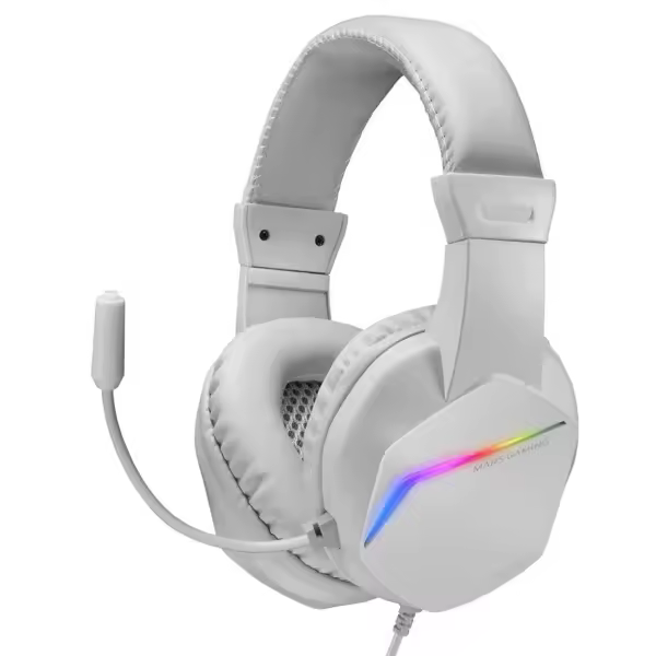 Mars gaming mh122 white frgb gaming headphones - 1