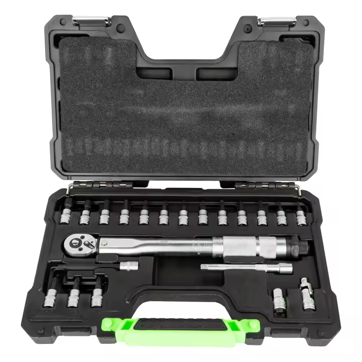 JBM 54269 ESTUCHE DE HERRAMIENTAS DE 21 PIEZAS CON LLAVE DINAMOMÉTRICA DE 1/4" - 1