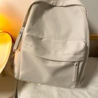 Mochila De Nylon Impermeable Para Mujer 2022 Color Sólido Bolsa Escolar Para Adolescentes Viaje Mochila De Hombro Con Capa De Computadora Suave - details 25