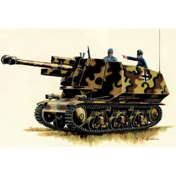 TROMPETA 00353 ALEMÁN 39(H) 105mm AUF GESCHUVAGEN 1/35 - 1