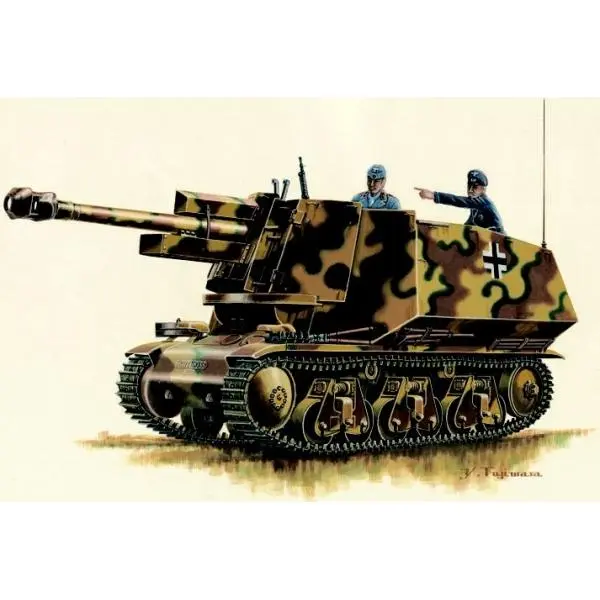 TROMPETA 00353 ALEMÁN 39(H) 105mm AUF GESCHUVAGEN 1/35 - 1
