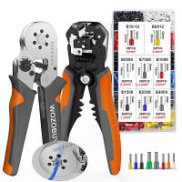 Kit De Herramientas Eléctricas WOZOBUY HSC8 6-4A/6-6A Acrimpadores Con Tijeras Y Retirador De Tubo Pliegos De Acero Al Carbono Aislados - details 0