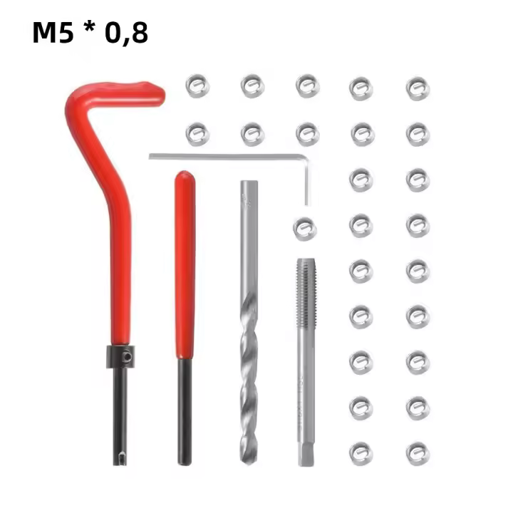Kit De Reparación De Hileras Métricas 30Pcs Con Insertos De Hilo M5 M6 M8 M10 M12 M14 Herramienta De Car Helicoil En Venta - 1