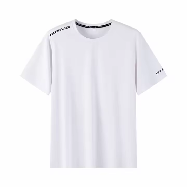 Camiseta De Talla Grande Para Hombres plus Size 110-175kg Pack De 1/3 Transpirable Secado Rápido Tees Casual Cuello Redondo Manga Corta Deporte - 1