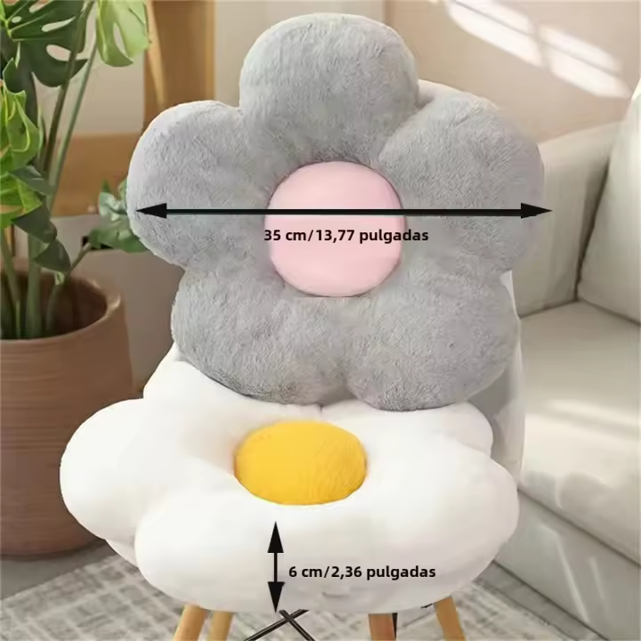 Cojín De Tela De Peluche Floral Suave Para Silla Y Sofá Decorativo Para Dormitorio Y Sala De Estar Regalo De Cumpleaños - 1