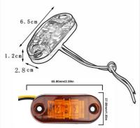 Luces de posición laterales LED de 10x2, 12/24 V, Luz Amarilla de advertencia para remolque, para camión, caravana, RV - details 4