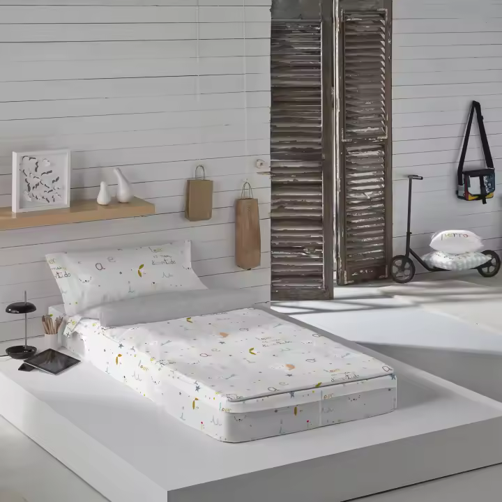 HACIENDO EL INDIO - Saco Nórdico Con o Sin Relleno - Algodón Extrasuave - Incluye Sábana Bajera unida con cremallera + Funda de Almohada + Relleno de Saco Nórdico (Opcional) - Cama 90/105 - ABCD - 1
