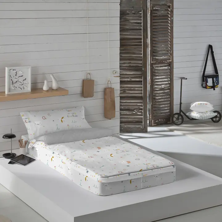 HACIENDO EL INDIO - Saco Nórdico Con o Sin Relleno - Algodón Extrasuave - Incluye Sábana Bajera unida con cremallera + Funda de Almohada + Relleno de Saco Nórdico (Opcional) - Cama 90/105 - ABCD - 1