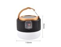 Luz de camping recargable, Luz LED solar recargable, Luz inalámbrica recargable, Katería Integrada mAh de 2400, resistant to Agua, 3 Modos de funcionamiento, ideal para camping y Cuevas, color Negro. - details 0
