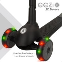 Patinete 3 ruedas negro c/luces y manillar plegable EEZI - details 3