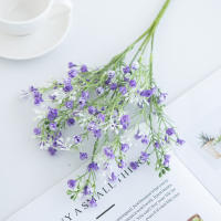 5 Tenues De Flor Artificial Gypsophila Para Boda Navidad Decoración De Hogar Vaso Fotografía Propiedad Color Simulación Plantas Material Plástico - details 7