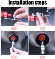 Silbato De Sonido Turbo Rojo Negro Para Vehículo Universal Simulador De Sonido De Escape Tamaño S M L XL Adaptador De Tubo De Escape Para Coche - details 8
