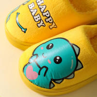 Chupines De Invierno Para Niños Dinosaurio Suaves Y Cálidos De Plush No Slip Para Interior Talla True to Size Unisex - details 6