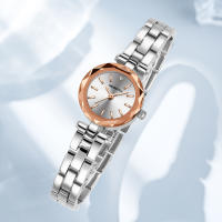 Reloj De Pulsera De Acero Inoxidable Lujoso Y Ligero Con Correa Redonda Versátil Y Casual Simple Para Hombre Y Mujer Resistente Al Agua - details 3