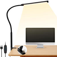 Lámpara De Escritorio LED USB Para Lectura Y Trabajo Luz Nocturna Para Dormitorio Estudio Oficina Con Soporte De Clip - details 1