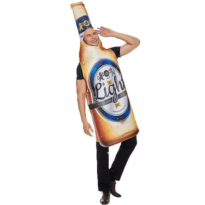 Disfraz de Botella de Cerveza Unisex Diseño Ajustable para Hombres y Mujeres Ropa de Set de Niños y Adultos - 1