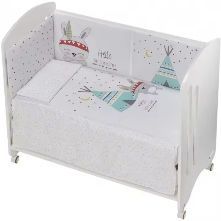 Edredón Cuna y Chichonera  Modelo Tipi Oso blanco Interbaby - 1