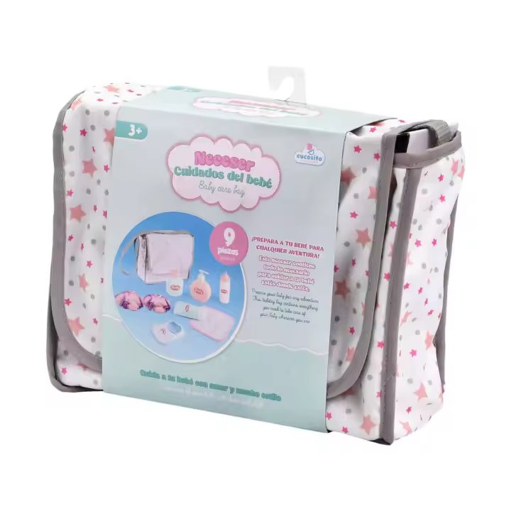 Neceser para Cuidados del Bebé con Accesorios Vestidos muñecas CUCOSITO - 1