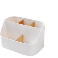 Organizador de escritorio, 5 compartimientos, Organizador de Oficina de Bambú, Caja de almacenamiento multifuncional, Organizador de escritorio, para smartphones, bolígrafos, Cosméticos, - details 2