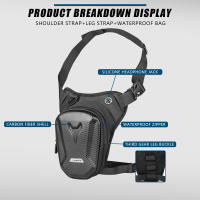 Bolsa De Pierna Con Carcasa Dura Impermeable Para Motocicleta MOONBIFFY Bolsa De Cintura Para Exterior Ciclismo Senderismo Pesca Escalada - details 5