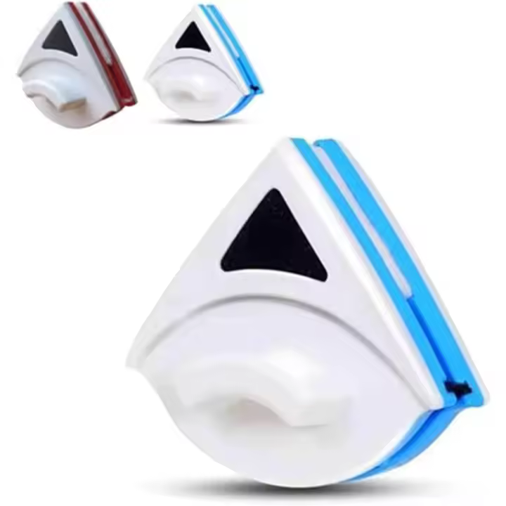 Limpiador de ventanas magnético fácil de usar: herramienta 2 en 1 de doble cara con drenaje automático y cuerda anticaída (1 unidad A) - 1