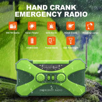 Radio De Emergencia Portátil 10000mAh Con Radio AM FM WB NOAA Solar Crank Manual LED Flashlight SOS Alarm Power Bank - details 1