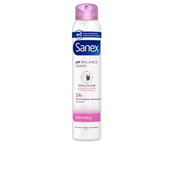 Sanex Desodorante DERMO INVISIBLE para Hombre - Protección 24h - 1