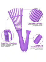 Cepillo De Pelo Con 8 Garfios De Octopus Limpieza Profunda Masaje Capilar Anti Estático Para Cabello Enredado Herramientas De Peinado - details 2