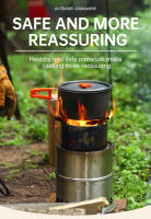 Juego De Cocina Para Camping Portátil Y Ligero Equipamiento De Picnic Al Aire Libre Con Olla Y Utensilios De Acero Inoxidable - details 3