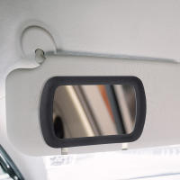 Espejo De Maquillaje Portátil Para Coche Espejo Interior Universal De Acero Inoxidable Con Visera Anti-Sol Espejo Cosmético HD Para Interiores Del Coche - details 7