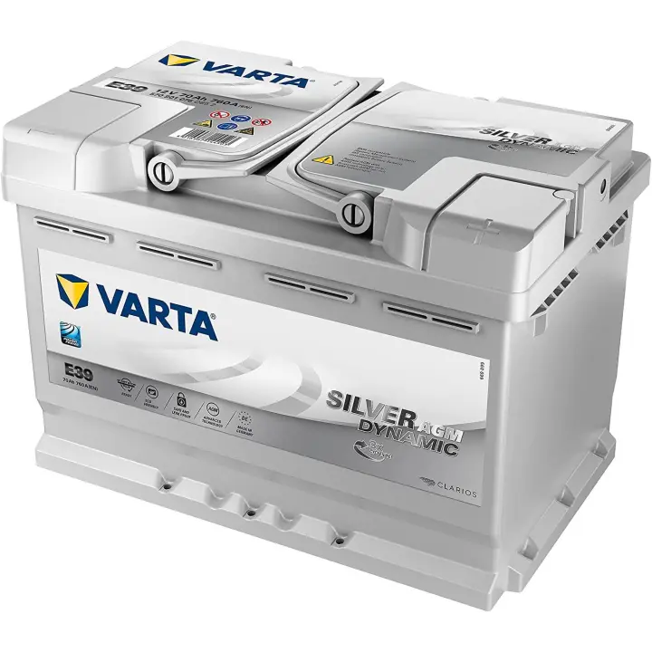 Varta E39/A7 Batería AGM coche sin mantenimiento. 12V Capacidad 70Ah - 760A - 1