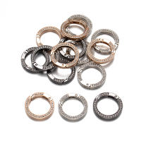 5pcs Anillos Redondos De Metal Con Cierre De Resorte Para Llavero DIY Accesorios De Joyería Abalorios Clavija De Apertura Para Bolso Y Llaves - details 0