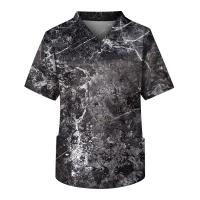 Camiseta De Enfermería Para Hombres Con Manga Corta Blusa De Trabajo En Clínica Uniforme De Hospital Estilo Casual De Algodón Y Poliéster - details 4