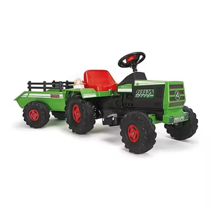 Injusa Tractor Eléctrico Infantil con Remolque Verde 636 - 1