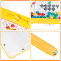 Tablero De Dibujo Magnético Para Niños Juguete Educativo Con Cuentas Magnéticas Coloridas Entrenamiento De Motricidad Finas Juego De Rompecabezas Para Educar a Niños Entre 3-6 Años - details 2