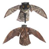 Estatua De Buho Realista Con Alas Muebles Repelente De Pájaros Para Decoración De Jardín Y Patio Material Plástico - details 7