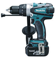 MAKITA - Taladro Combinado MAKITA DHP458RTJ 18V 91Nm + 2 Baterías 5.0Ah + Juego Puntas + Adaptador 18V + Puntas y maletín - details 0
