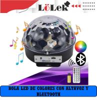 Luz de fiesta LED con altavoz Bluetooth, 6 colores, control remoto, bola mágica, sonido y USB, LoLek - details 3