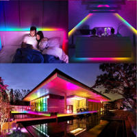 Tira De Luces LED WS2811 RGBIC Con Control Remoto Bluetooth Para Carreras De Caballos 5M 10M 20M 25M DC 24V Color Soñado SMD No Impermeable Para Sala De Estar - details 13