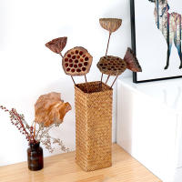 Bonito Portador De Flora Pequeño Vaso Flor Moderno Maceta De Cesta Tulipán Algas Marinas Alto Hecho De Paja Tejida Para Flores - details 3