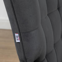 Sellón orejero con taburete Sillón reclinable tapizado Terciopelo Sala de estar Peso hasta 120 kg Gris Oscuro - details 1