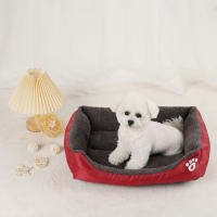 Cama Para Perros Y Gatos Pequeños Y Grandes Almohadilla Suave De PU Material Transpirable Accesorios Para Mascotas Cesta Grande Con Alfombra Ropa De Cama Para Perrera - details 8