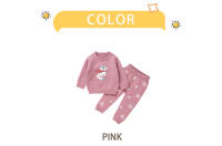 Conjunto de ropa para Bebe y Niña, suéter y pantalones de manga Larga, Tops y pantalones de Zorro para nuevos nacidos, cálidos, suelta, 2 piezas, Invierno - details 2