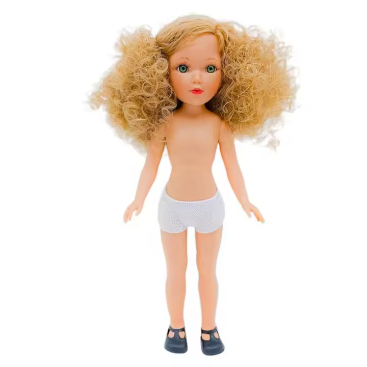 Muñeca desnuda Mari's 35 cm. colección original Vidal Rojas Dolls 100% vinilo. Fabricada en España por Folk Artesanía - 1
