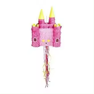 Piñata castillo rosa princesa  40 x 26 cm - 1