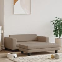 vidaXL Cama de perros con extensión cuero sintético 100x50x30 cm Color Crema,  Gris,  Marrón y mas - details 4