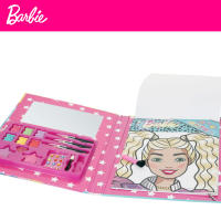 Lisciani Barbie - Set de maquillaje infantil, incluye sombras de ojos, coloretes, brillo de labios, pinceles, lápiz de ojos, gemas adhesivas, libro con actividades recortables, carpeta con espejo, juegos niños 5 años, juguetes creativos - details 1