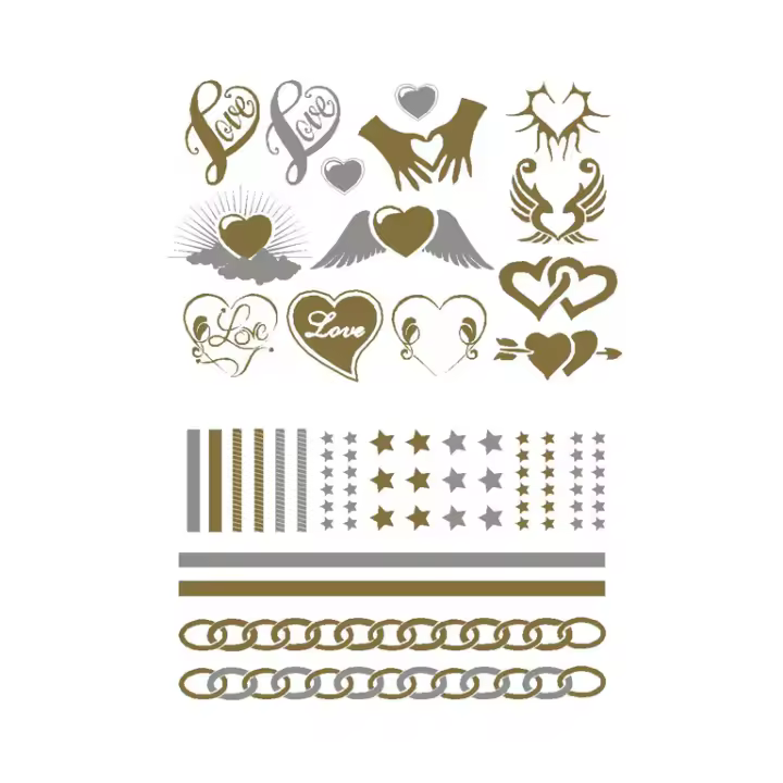 Catwalk Tatuaje en Pegatina Gold Tattoos - Joyas Efímeras de Lujo - 1